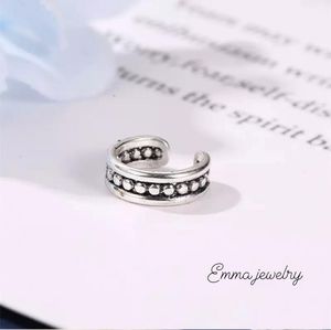Single antiqued Silver Earrings for women